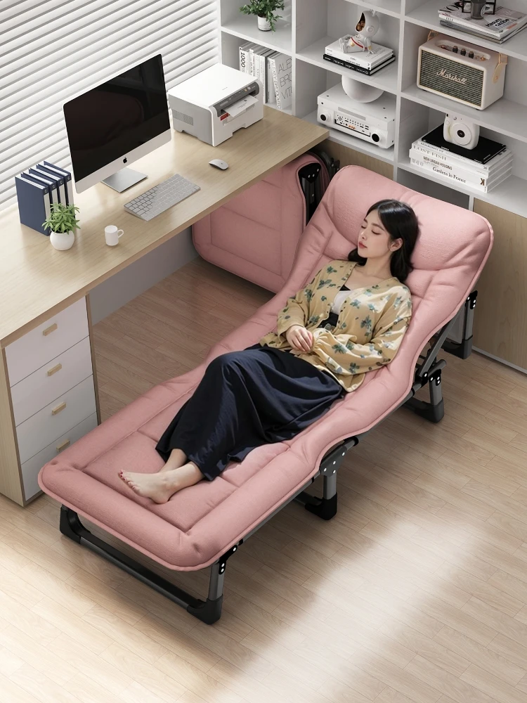 

Lunch break foldable bed office single bed recliner simple portable nap bed hospital handy gadget camp bed winter