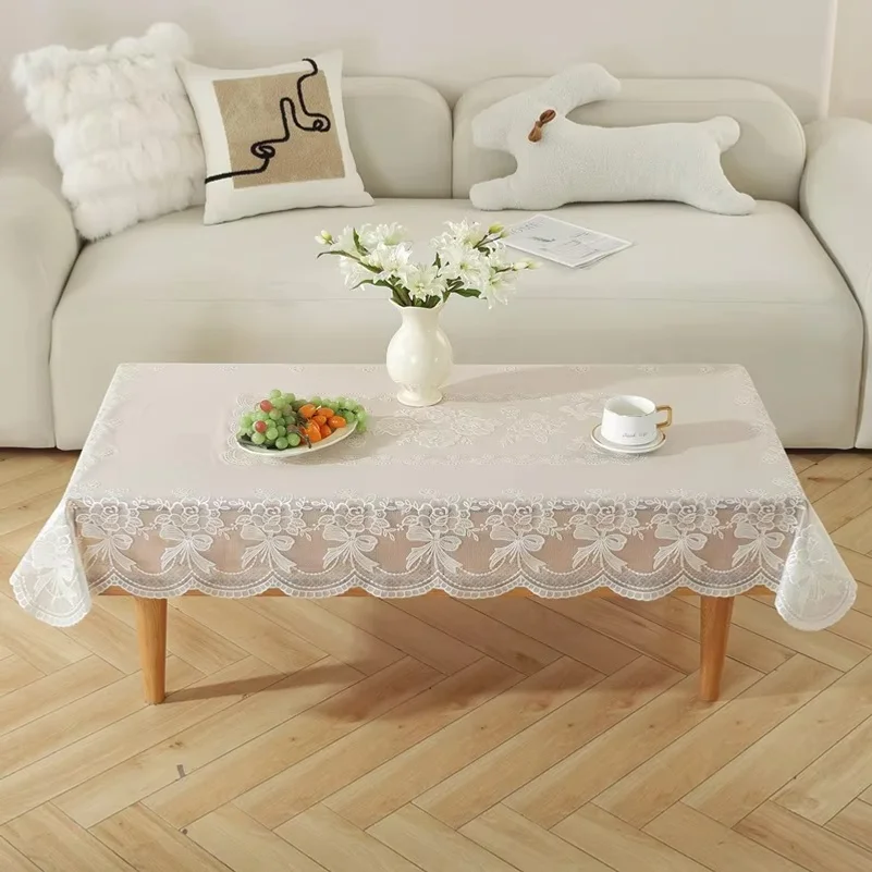 2026 New PVC Table Cloth Waterproof Oil Proof Heat Resistant Wipe Clean Rectangle Table Cover Dining Table Home Living Room Use