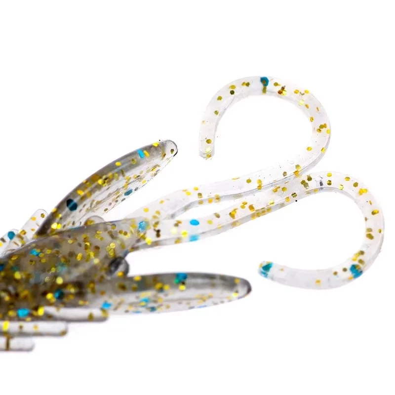 NGB 20PCS Soft Fishing Lures 4CM Shrimp Flavor Crankbait Worms Artificial Bait Wobbler Fishing Tackle