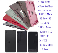 1Set 2Pcs Fo iPhone 15 14 13 12 11 Pro Max X XR XS Max Mini Plus LCD Outer Glass Screen Precision Location Mold + Black Rubber