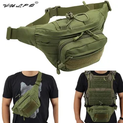 VULPO Tactical Men Waist Bag Pack Nylon Hiking Phone Pouch Bag Outdoor Sport Bag Camping Hunting Vest Accessory Pack