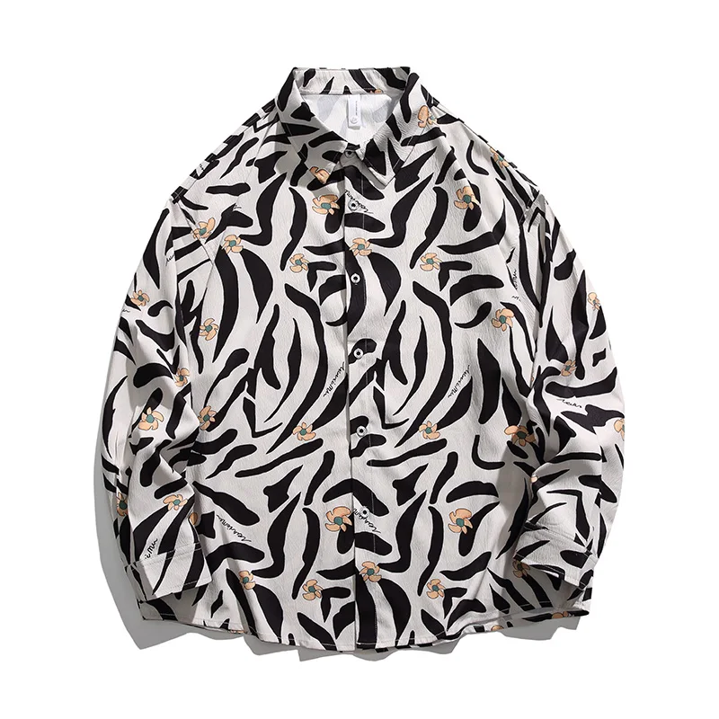 Men's Long Sleeve Blouse Fashion Shirts Casual Streetwear Men Clothing Smart Streetdress New Spring Autumn Hombre Male Clothing