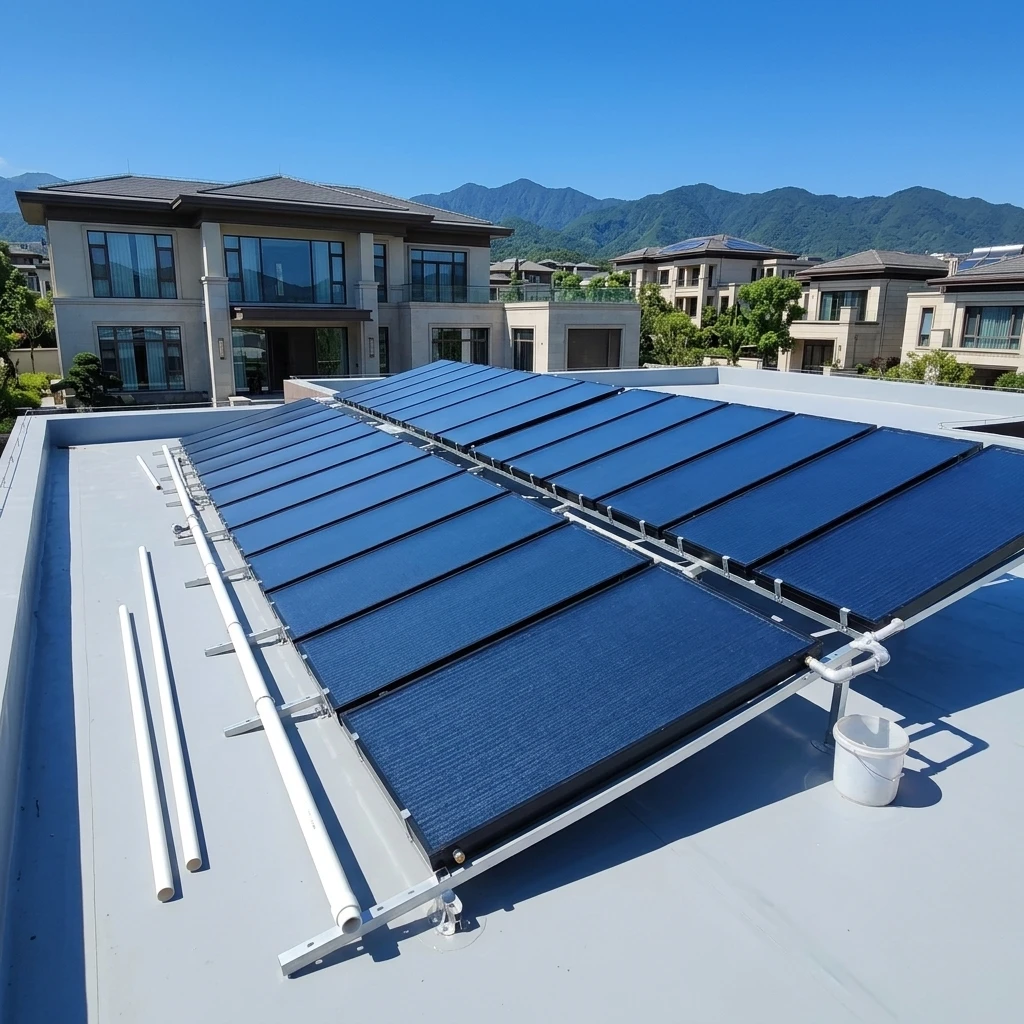 2026 Durable Anti-ze Copper Flat Plate Solar Water Heater for Hotel Balconypromote sales