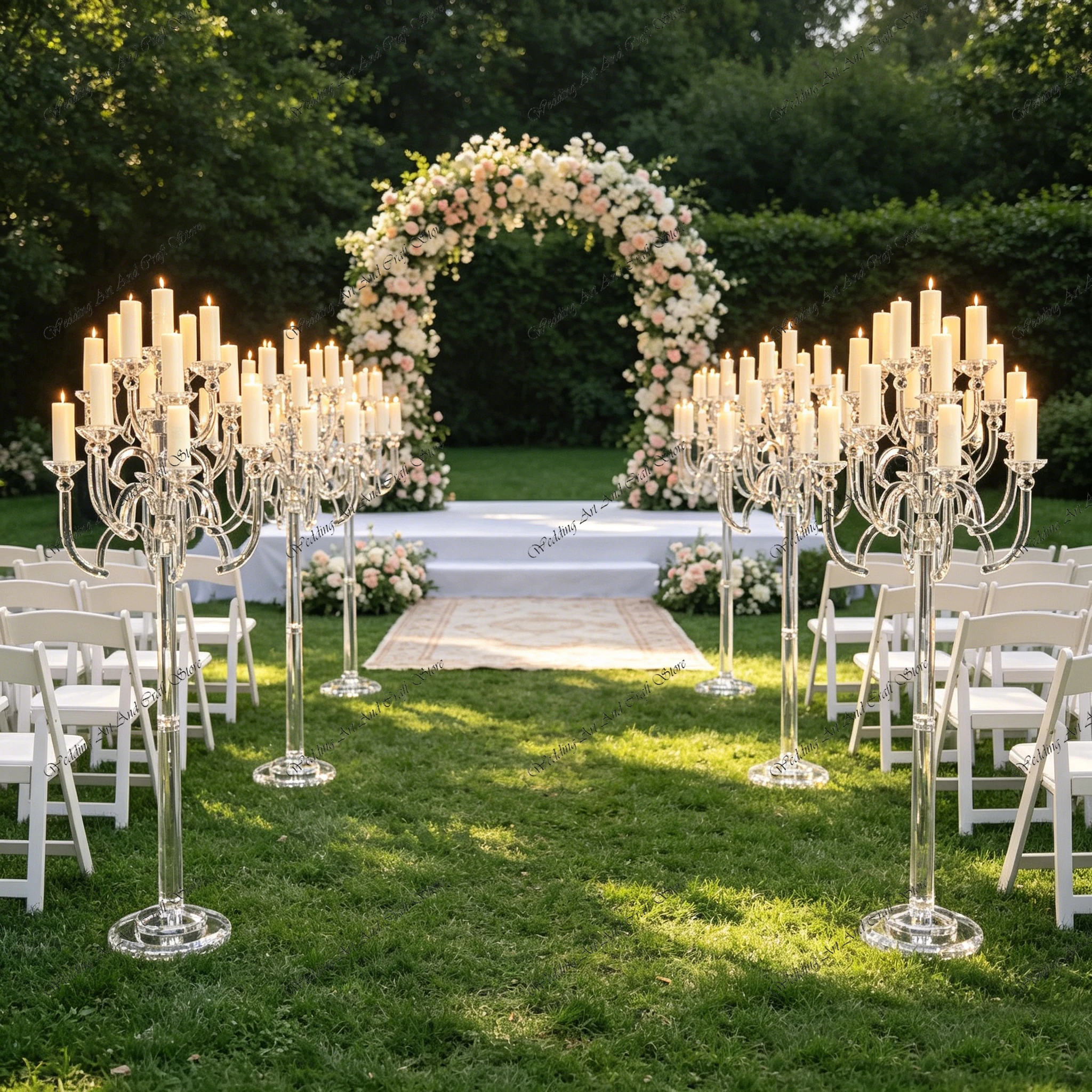 

3pcs f30 95-130cm 9-17Arms Gorgeous Tall Floor Crystal Candelabras Decorative Road Lead Props for Wedding Table Centerpieces