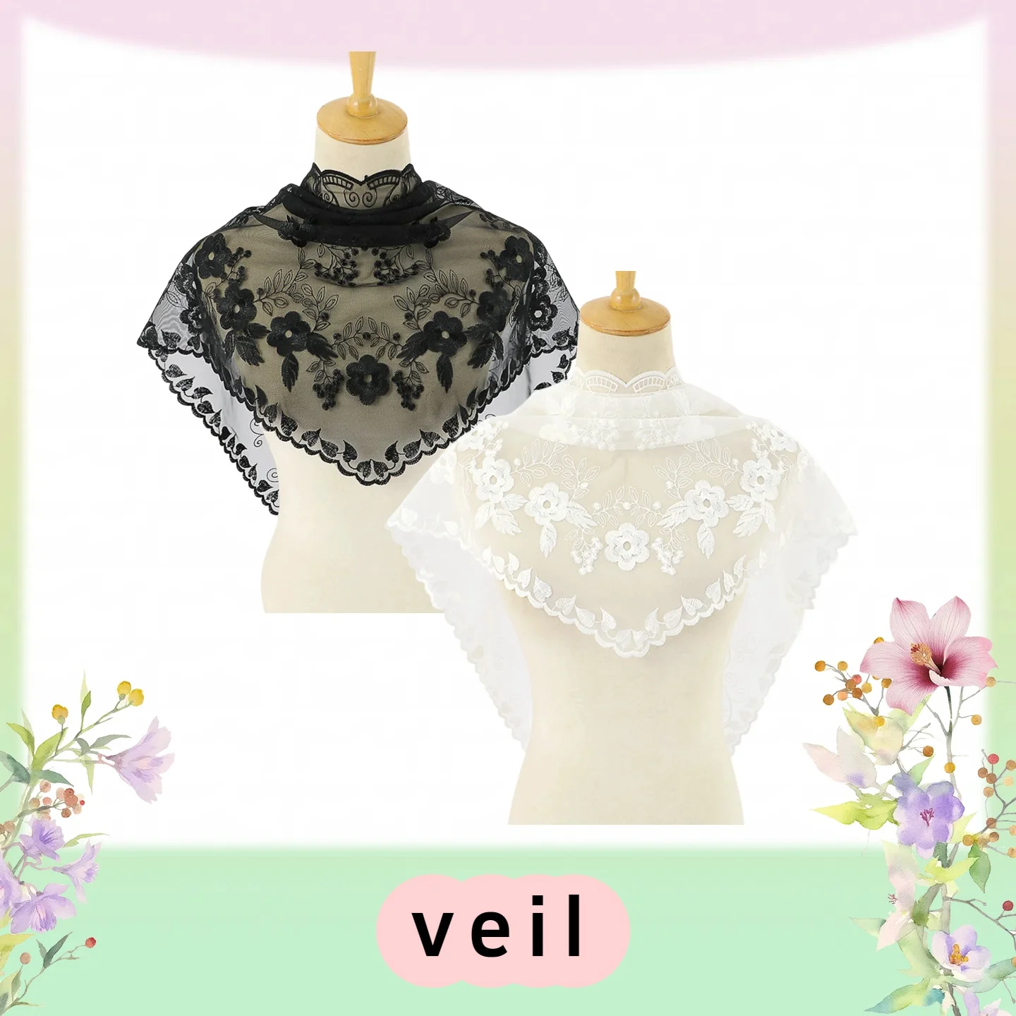

Женская треугольная свадебная фата, кружевной треугольный шарф с принтом для свадебных церемоний, свадьбы, официальных мероприятий и подходящих