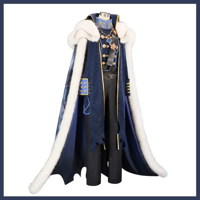 لعبة الهوية الخامس ألفا لورينز الناسك مدير تأثيري حلي معطف الشتاء عباءة موحدة شعر مستعار عيد الميلاد كرنفال مجموعة