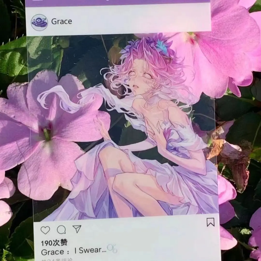 Anime Game Identity Ⅴ Naiad Grace Cosplay Acrylic Butamine Teens Room Decor Photograph Small Card Graduation Birthday Xmas Gift