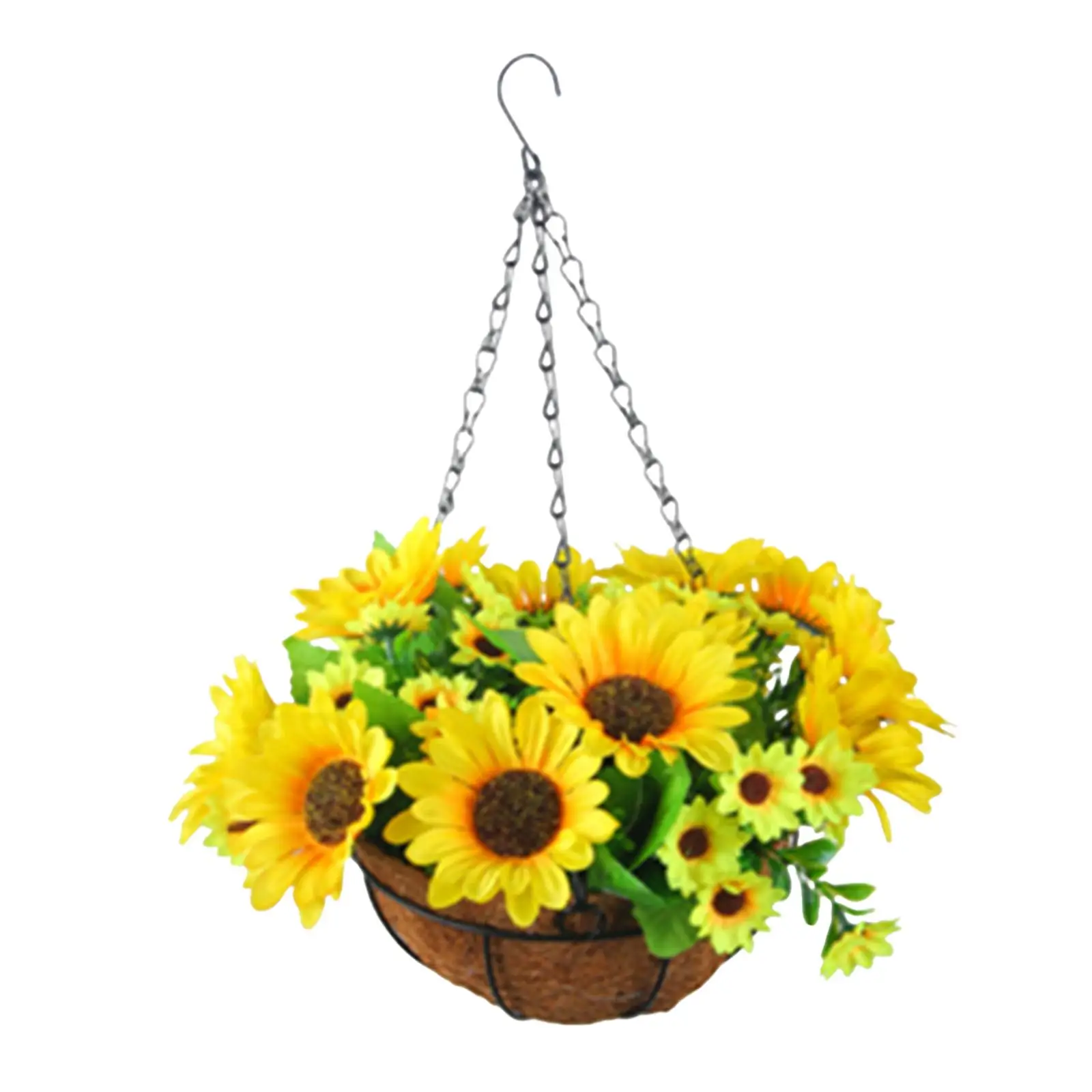 

Artificial Hanging Flowers in Basket Faux Flower Arrangement for Patio Bride Holding Flowers Outdoors Indoors Outdoor Courtyard