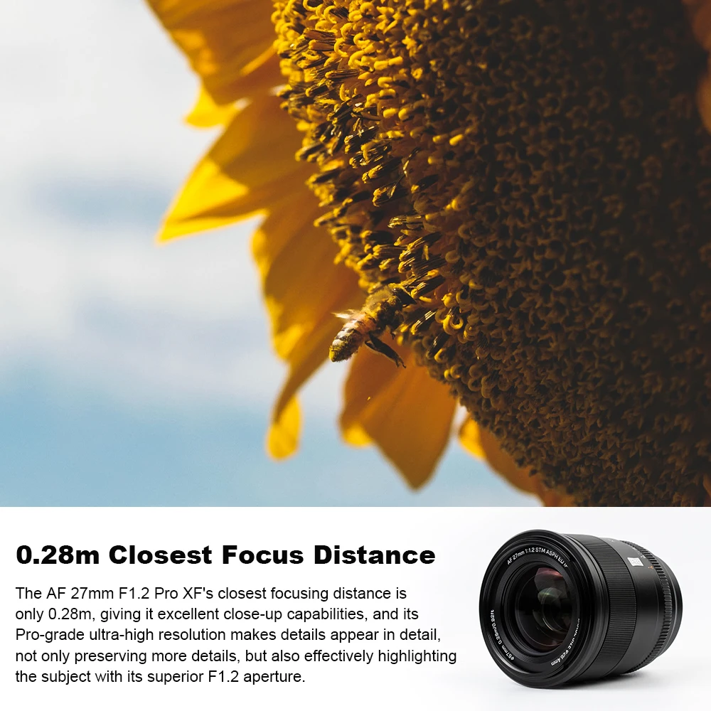 VILTROX 27mm F1.2 Large Aperture APS-C Auto Focus Pro Camera Prime Lens for Fuji XF for Sony E for Nikon Z Mount Camera