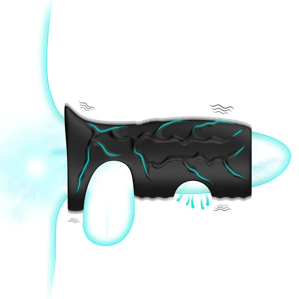 تهتز القضيب كم خاتم الديك الجنس لعب الكبار القضيب موسع للرجال الخصية G بقعة تحفيز القضيب الدائري هزاز #3