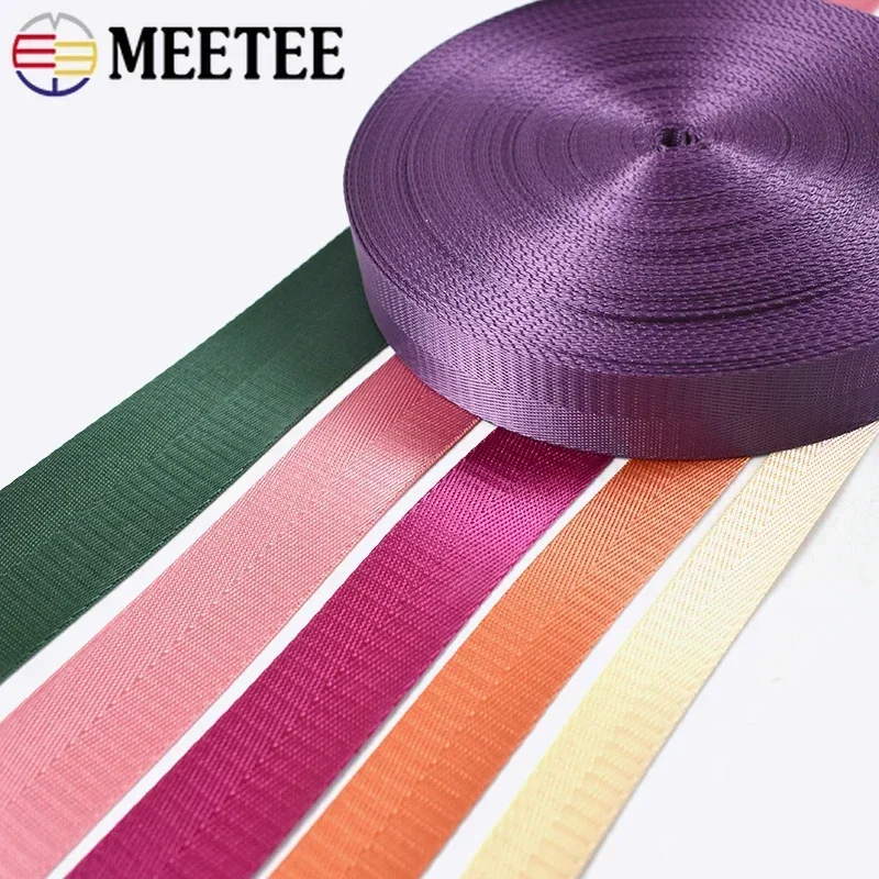 5M 1mm 20-38mm Nylon Ribbon Band Herringbone Pattern Webbing Tape Belt Backpack Strap DIY Bag Binding Fabric Sewing Accessories