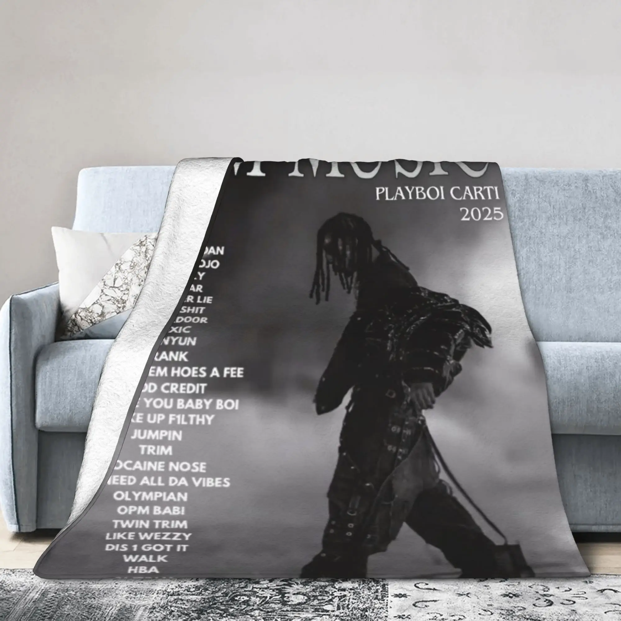 

Playboi Carti Blanket Ultra-Soft Fleece Cute Gift Throw Blanket Bedding Throws