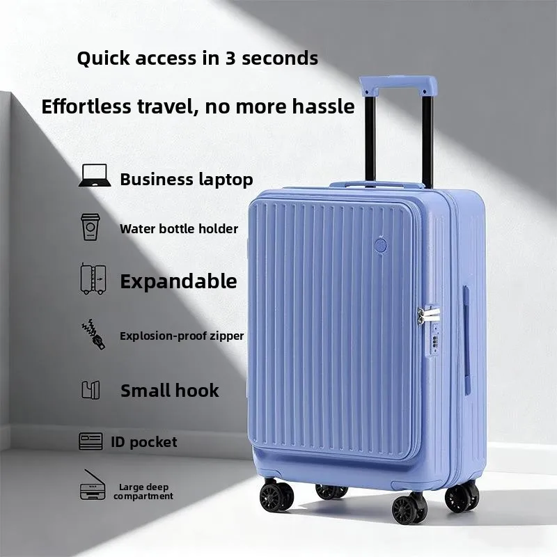 

Новая дорожная сумка-чемодан с боковым открытием, 20 дюймов, для мужчин и женщин, бесшумная, большая вместимость, расширяемая, из поликарбоната, на колесиках