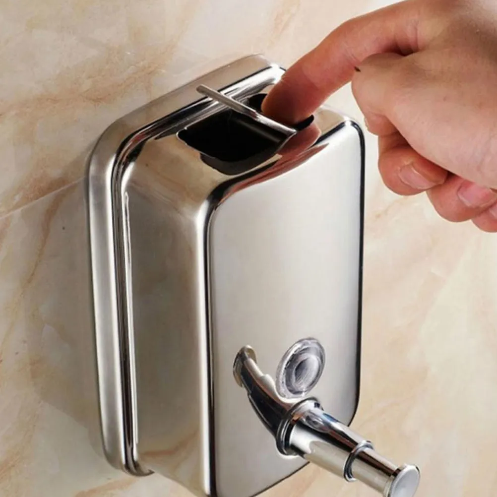 

Stainless Steel Wall Mounted Soap Dispenser Large Capacity Bathroom Shampoo Bottle Shower Gel Container For Home Hotel Outdoor