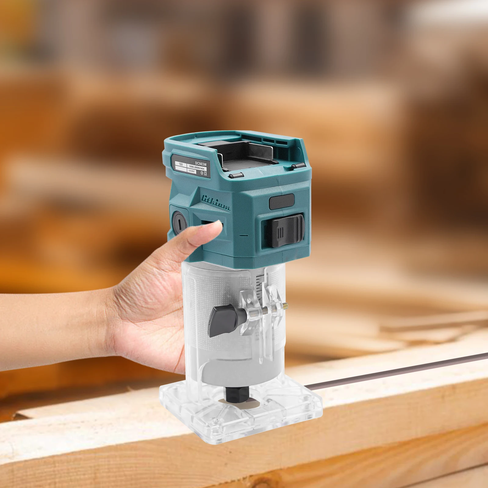 Enrutador de ajuste de 28.000 RPM, motor de cobre de 550-600 W, profundidad de corte ajustable, herramienta compacta de carpintería para bricolaje, ranurado y precisión