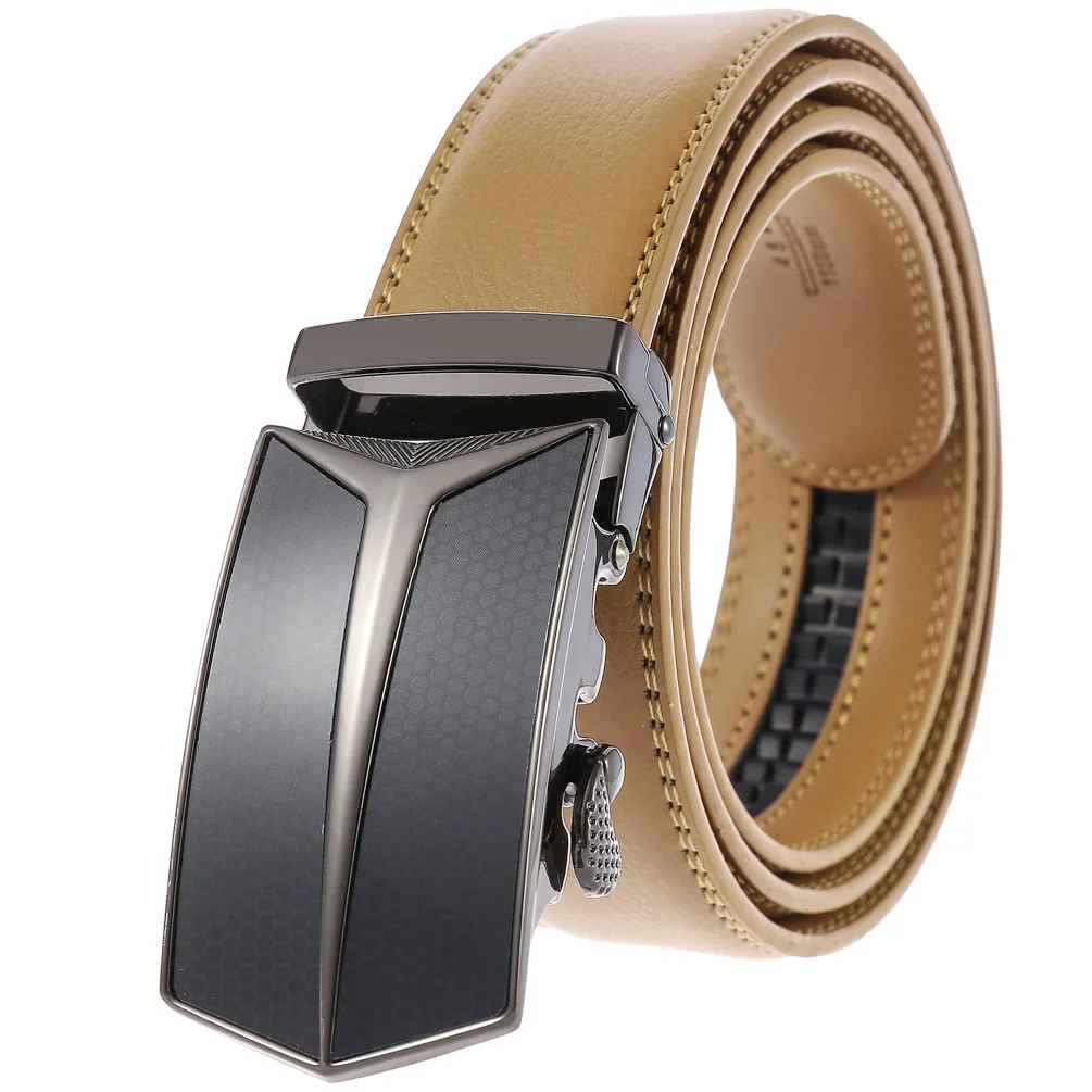 2022 Full-grain leather Brand Belt Men Top Quality Genuine Luxury Leather Belts for Men Strap Male Metal Automatic Buckle