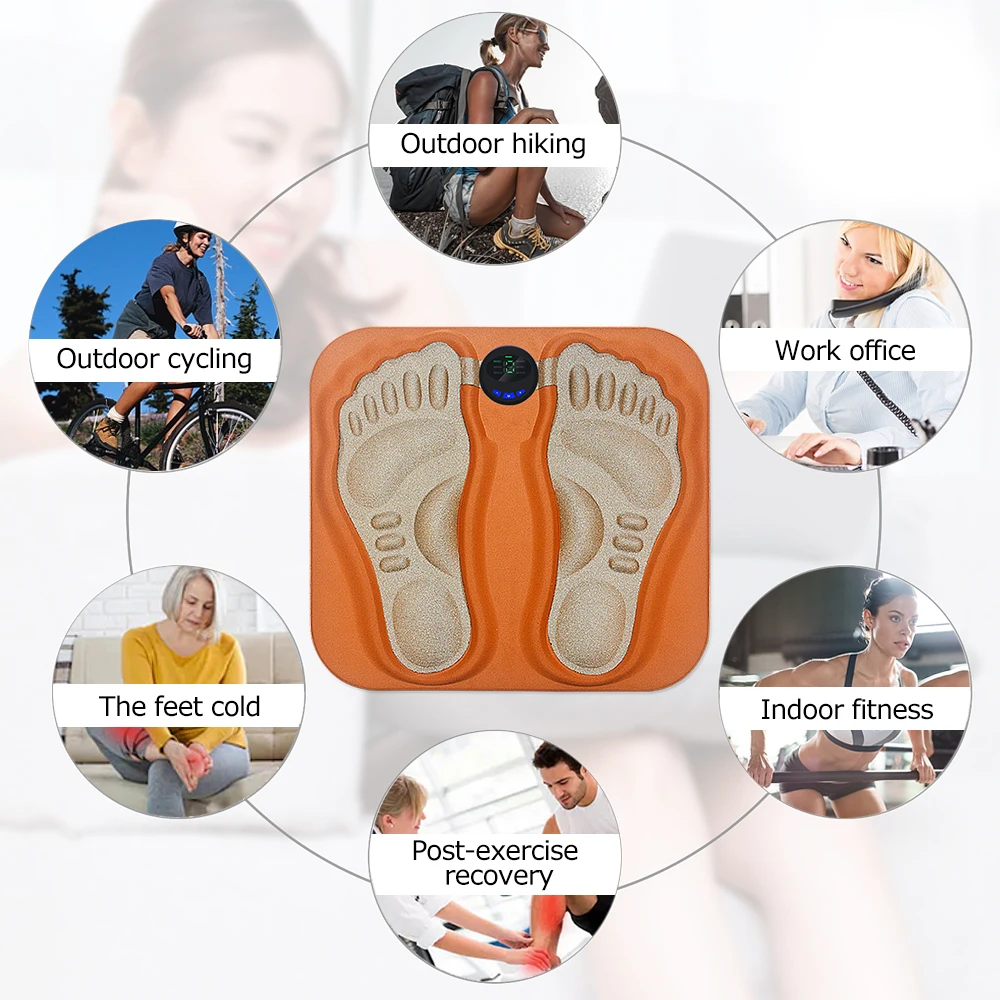 EMS Foot Massager for Neuropathy, EMS Sport Muscle Stimulator Massager Neuropathy Pain Relief for feet, with Remote Control