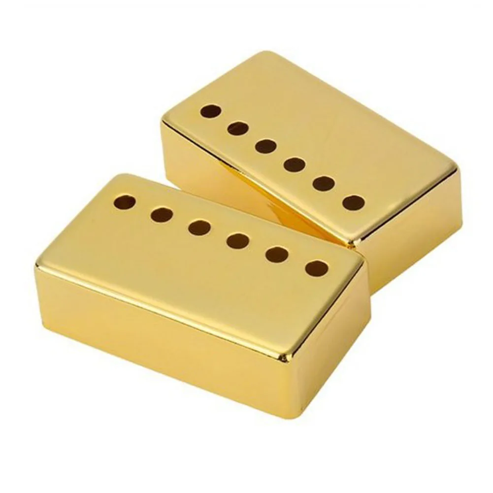 2pcs Metal Humbucker Pickup Covers 50mm & 52mm Pole Spacing Brass Material Black/Chrome/Gold Electric Guitar Parts