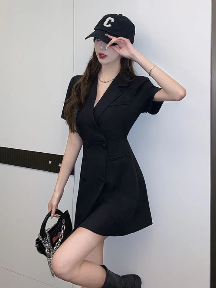 Lnsozkdg Blazer Women Clothes Dress Dresses Women 2024 Mini Black Short Luxury Harajuku New in Hot One-piece Summer Sensual Sexy