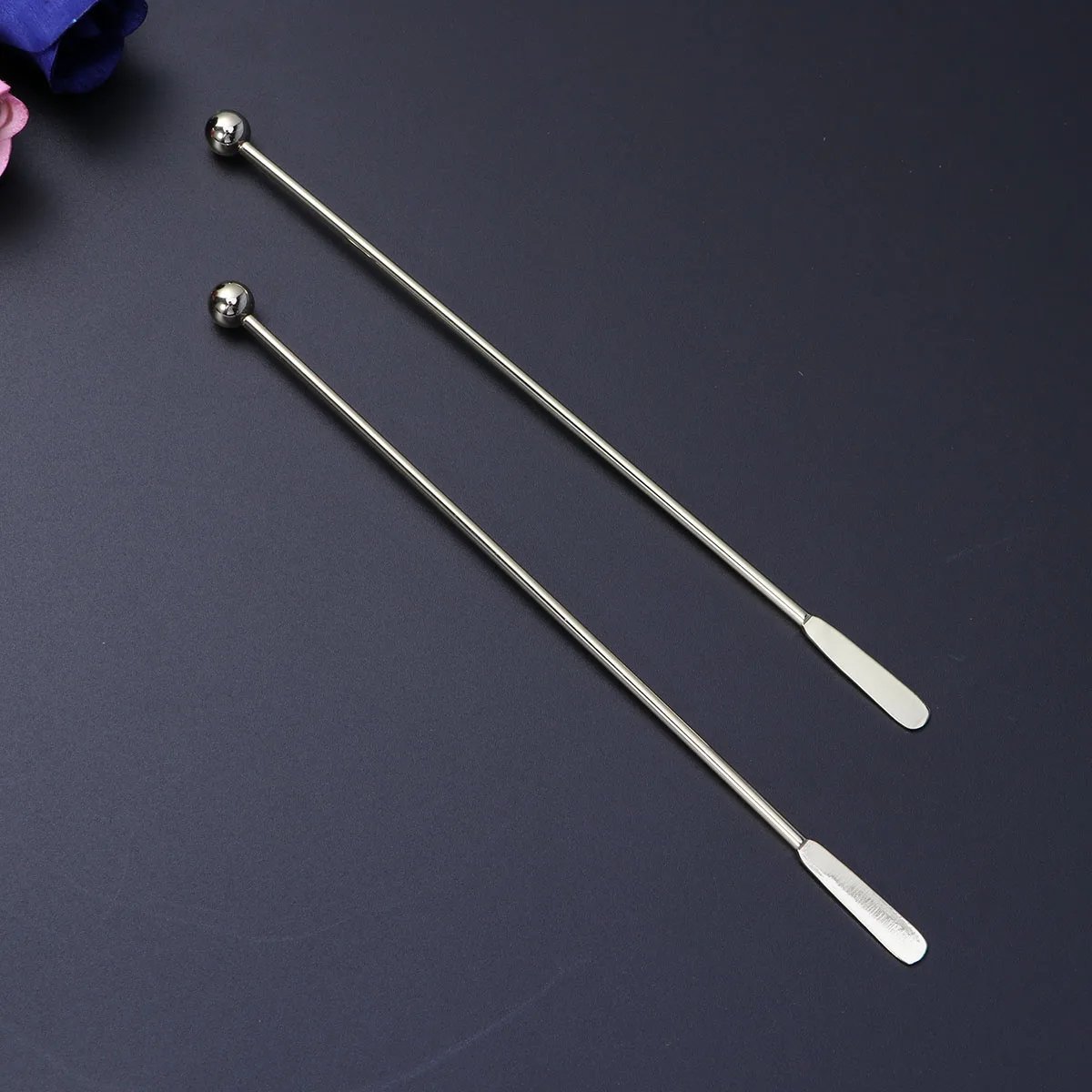 

5 Pcs Drinks Stainless Steel Stirring Rod Beverage Stirrer Swizzle Stick Golden Reusable Sticks for