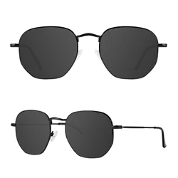 MAXJULI  Polarized Sunglasses for Big Wide Heads Men And Women XL Size Metal Glasses Driving Sunglasses 8201