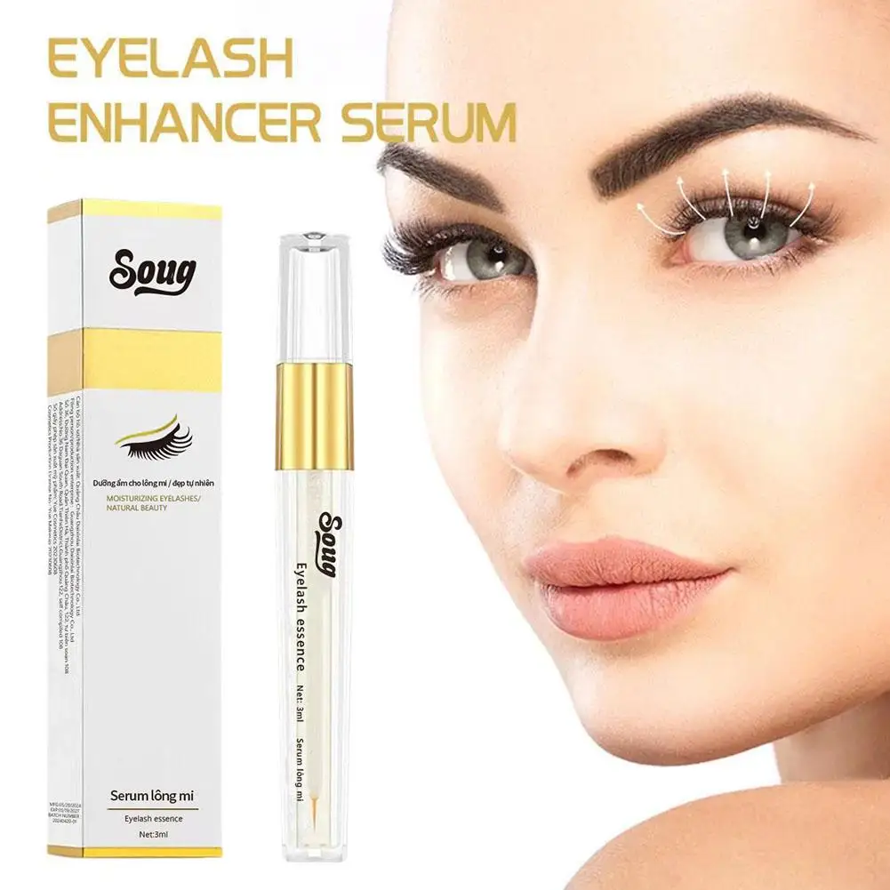 Soug Eyelash Enhancer Seven Days Eyelash Fast Growth Solution Thicken Eyelashes Natural Curl Enlarge Eyes Eyelash Eyebrow Serum