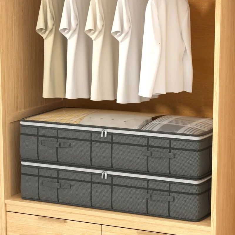 Bedroom Dormitory Toy Organizer Bag Household Large Capacity Clothes Storage Bag Under Bed Foldable Quilt Clothes Storage Bag