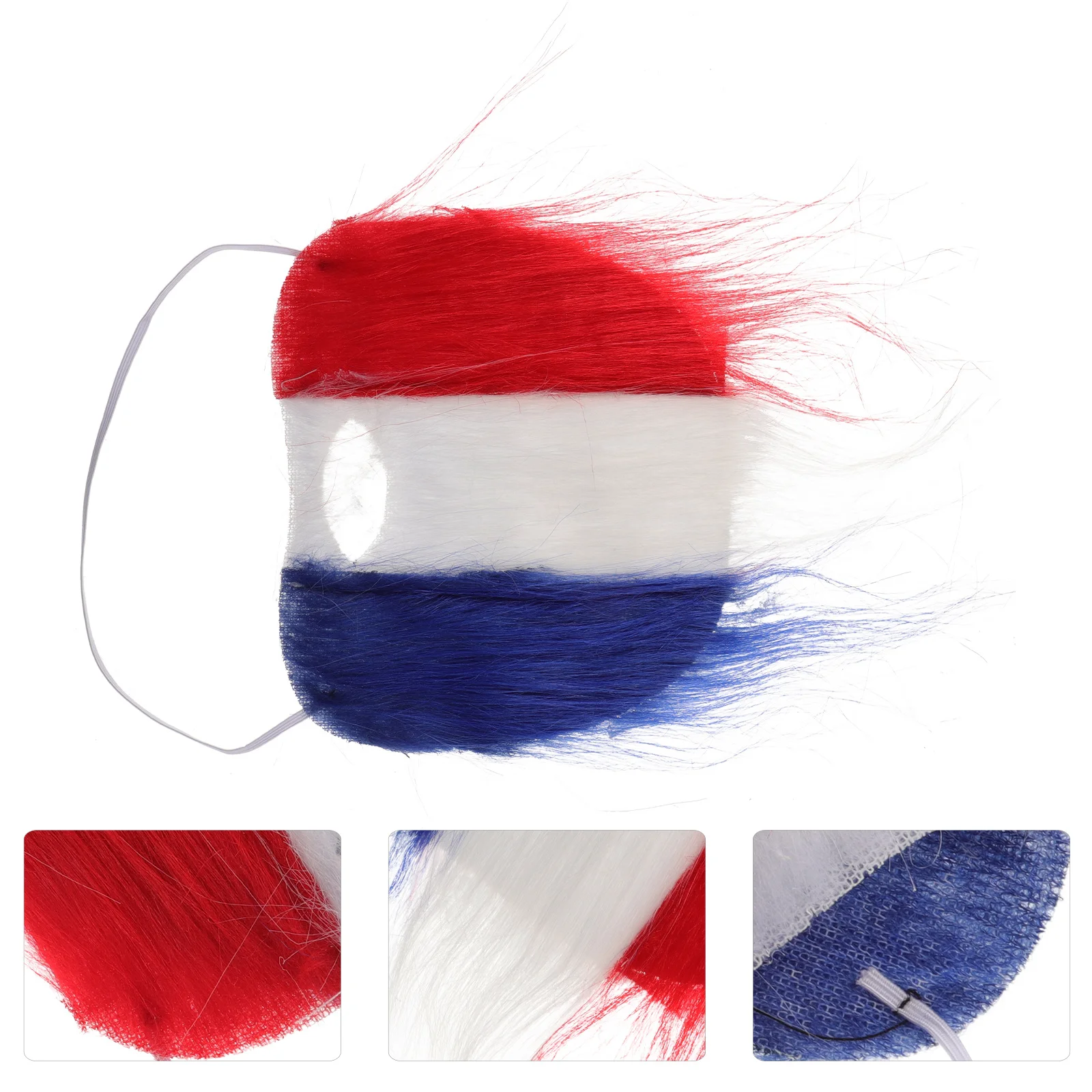 

Flag Beard Fake Lifelike Mustache Realistic Costume For Independence Day Party Cosplay Beard Decor Simulation Facial Hair