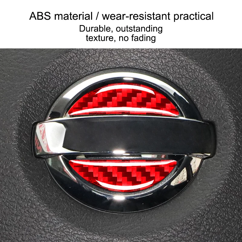 Car Steering Wheel Carbon Fiber Stickers For Nissan Qashqai J11 J10 X-trail T32 Juke Altima Sentra Micra Leaf Inner Cover Decal