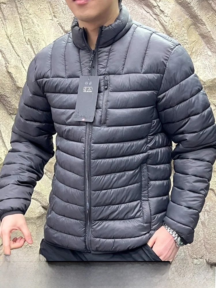 

Водонепроницаемая дышащая легкая хлопковая куртка с воротником-стойкой для мужчин, теплая молодежная модная повседневная одежда с воротником-стойкой Long Sve