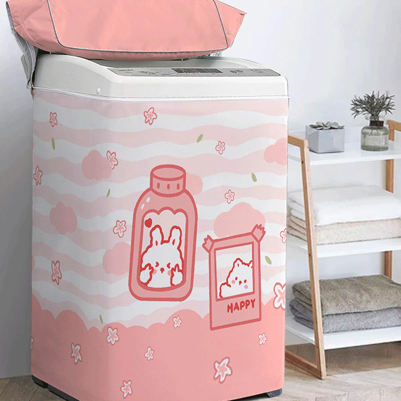 Pulsator Washing Machine Cover Cartoon Waterproof Covers Sunscreen Dustproof Household Accessories For Top Load Washing Machine