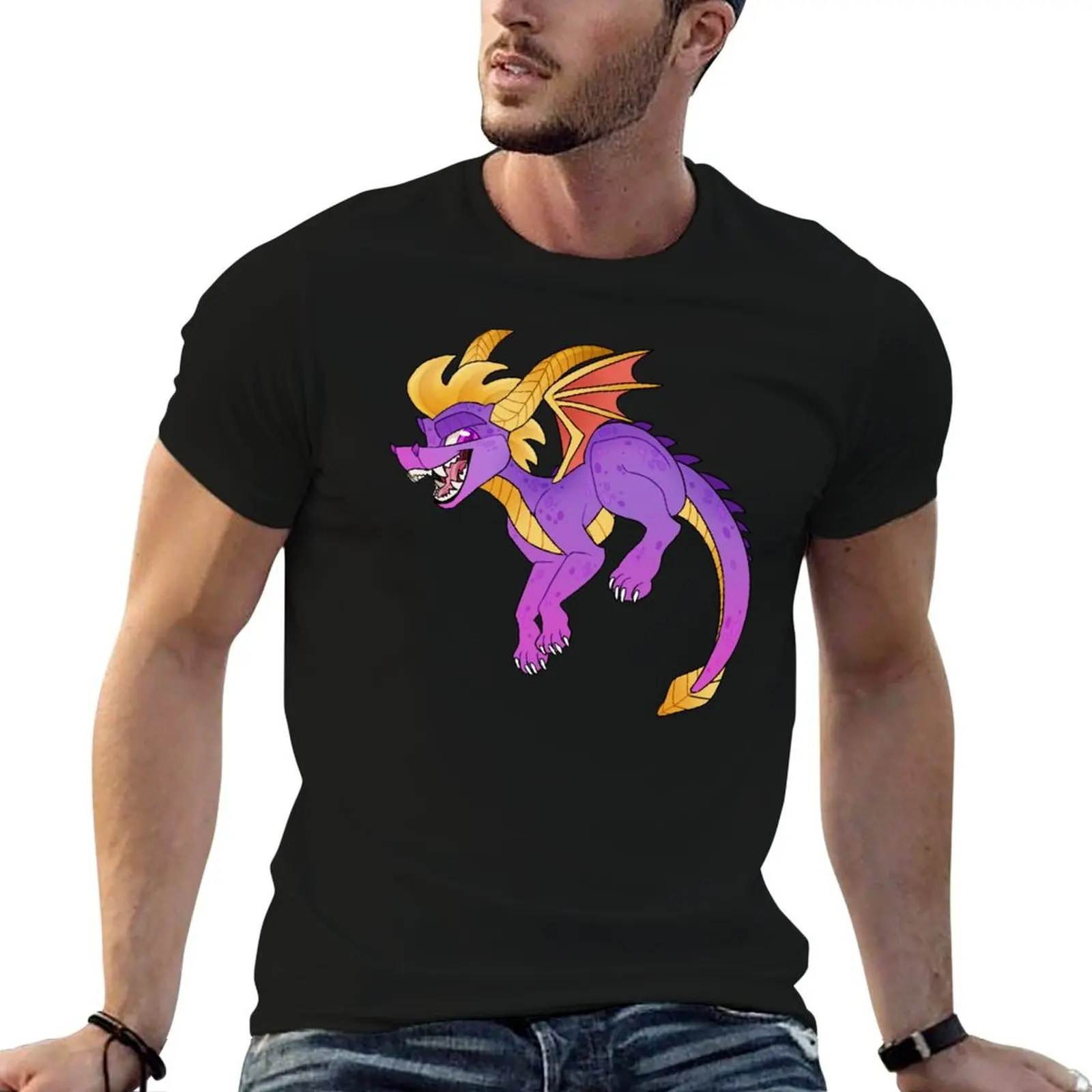 

T-Shirt men Classic 100% shirt dragon cotton brand t shirt t luxury purple essential