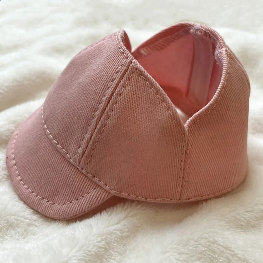 Vintage Corduroy Short Brim Duckbill Doll Hat For 15cm Labubu Multi-color Simple Casual Daily Inner Layering Doll Bottom Outfit