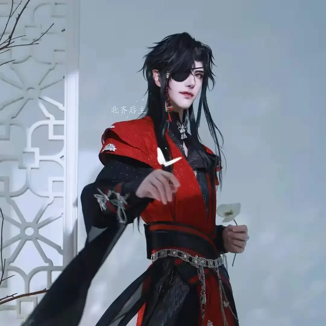 

Chinese TV Series TGCF Tian Guan Ci Fu Xie Lian Hua Cheng Cosplay Costume Hua Cheng Cos Dress Hanfu Full Set