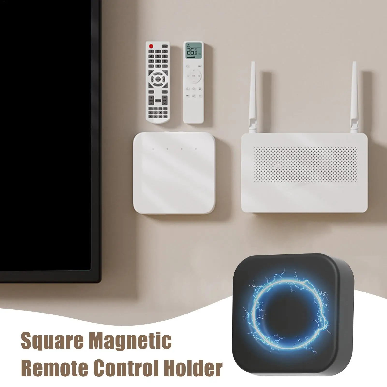حامل مغناطيسي عن بعد رف سيليكون لا الحفر المغناطيس التحكم عن بعد تخزين حامل لمفاتيح شواحن مكيف الهواء مروحة التلفزيون