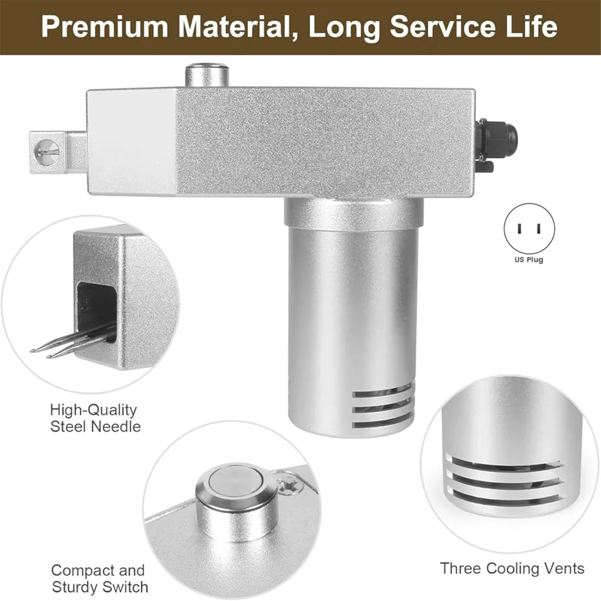 آلة Dreadlock الأوتوماتيكية A83Z - تجديل الشعر الكهربائي المحمول، مناسبة للشعر البشري والصناعي (6-16 مم) بقابس أمريكي #2