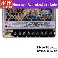 Original MEAN WELL LRS-200 200W Switching power supply 220V to 24V5V12V15 DC 48V36NES lamp with S transformer N2 LRS-200-12 LRS