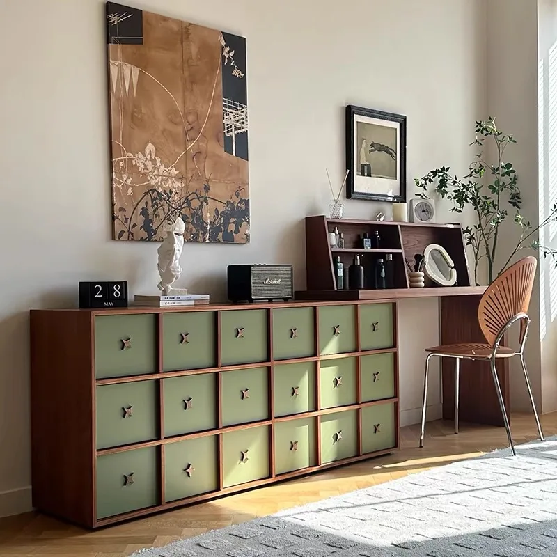 

bedroom dresser French solid wood antique storage cabinet living room shoe cabinet combination cabinet drawer type