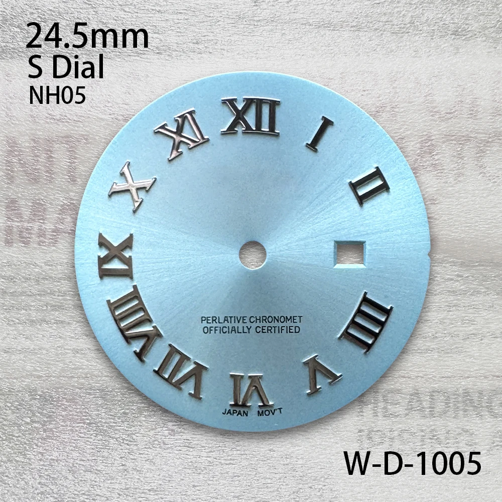 24.5mm S Logo Rome Dial Fit NH305 Movement Ladies' High Quality Sunray Watch Modification Accessories