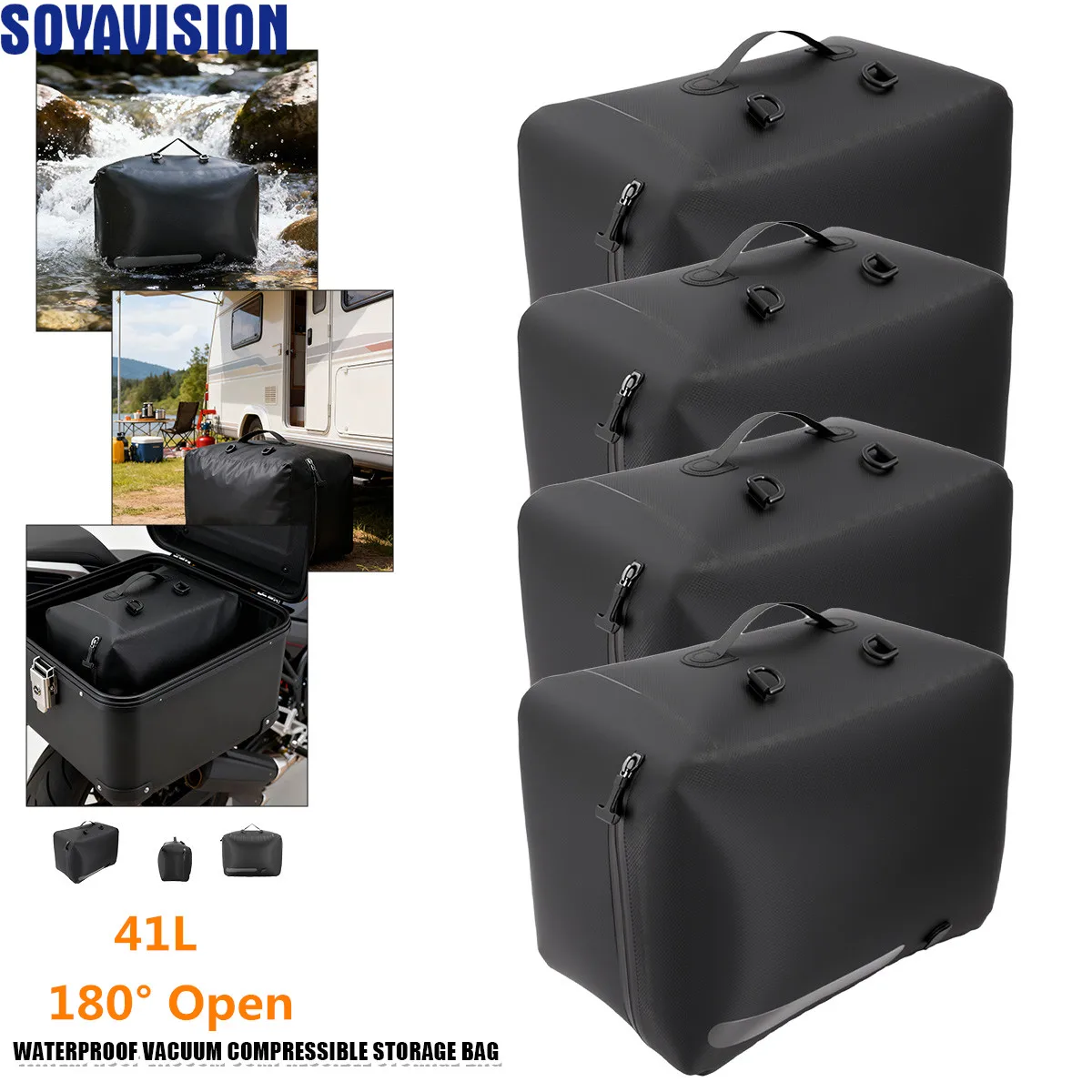 

41L Reusable Travel Vacuum Bag 180° Open Compression Bags for Luggage Suitcase Backpack Home Storage Waterproof Space Saver Bag