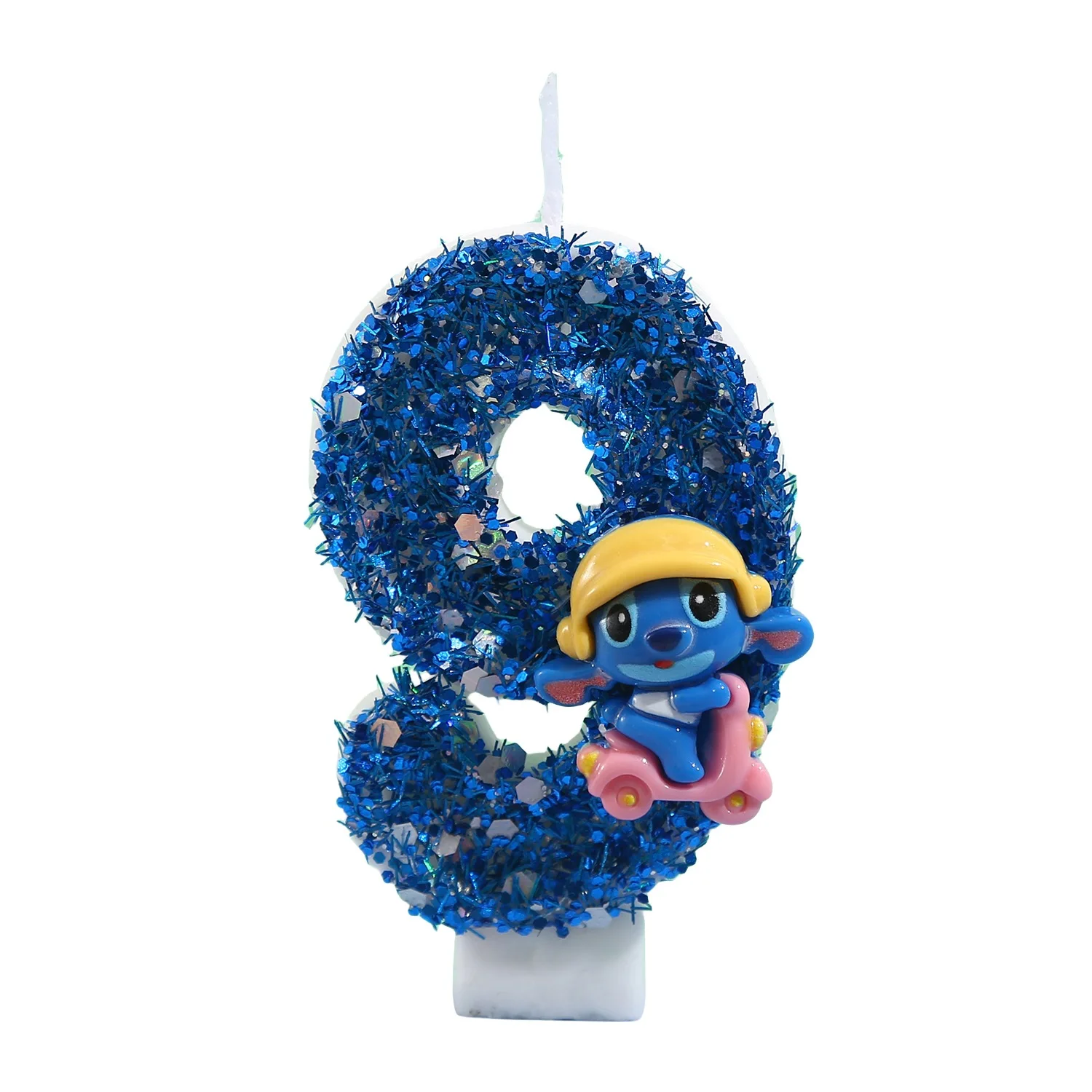 

Disney Anime Lilo & Stitch Digital Candle Kawaii Stitch Angel Children's Themed Party Candles Blue Kids Party Gifts 1 pcs