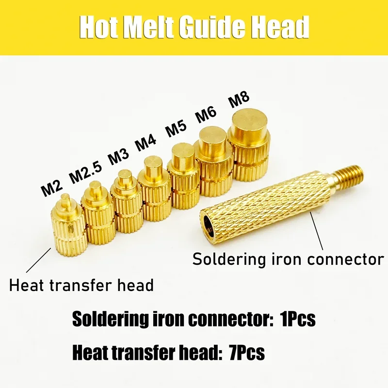 420/500Pcs Stainless Steel Heat Insert Nut TS100 Brass Hot Melt Insert Nuts for Welding Internal Thread Head Bolt Insert view 6