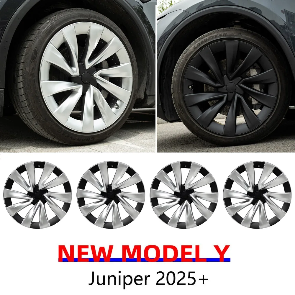 

for Tesla New Model Y Juniper 2025 20inch Wheel Hubcap Front Rear Wheel Hup Caps Protect Cover Launch 2026 Exterior Accessories