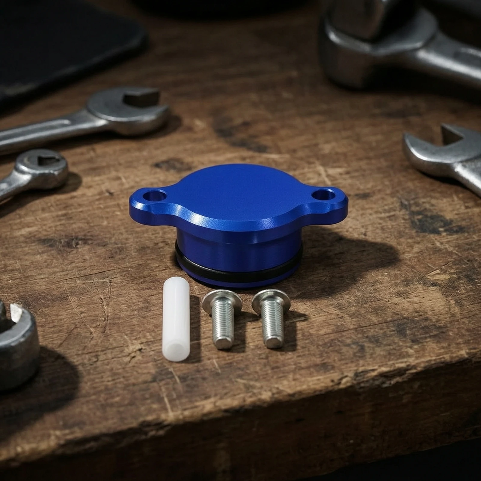 Oil Pump Block-off Plug CNC Machined Delete Plug with Screws for Yamaha PW50 PW80 Motorcycle Maintenance