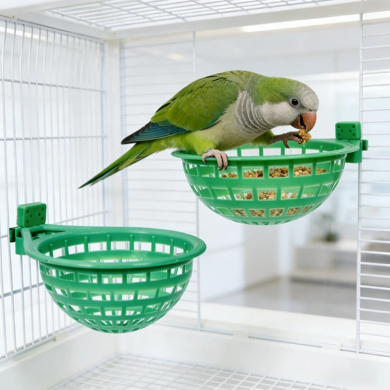 

Plastic Round Bird Nest, Durable Breeding Hut for Parrot Parakeet, Windproof Shelter Cage Supply, Safe Stable Rest House