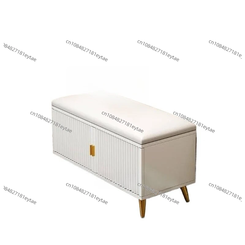 Glam tabouret de luxe avec espace de rangement or beauté réception pied tabouret couloir Salon Pouf Salon comfye meubles de maison