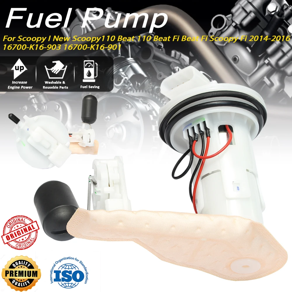 

For Scoopy I New Scoopy Beat 110 Beat Fi Scoopy Fi 2014-2016 16700-K16-903 16700-K16-901 Fuel Pump Assy