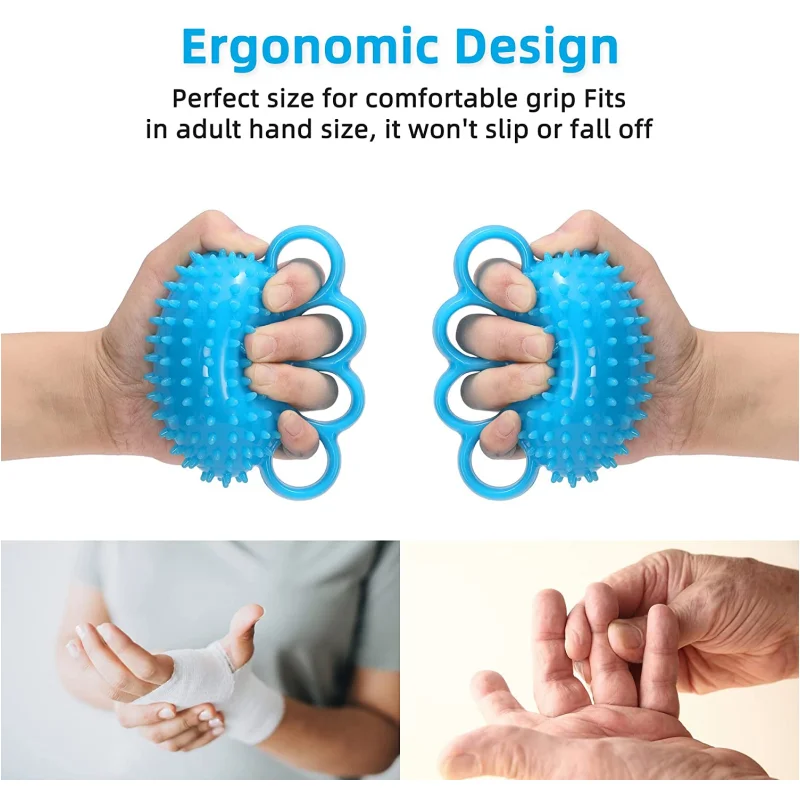 Hand Exercise Ball Finger Therapy Ball Grip Strengthening Improve Flexibility Squeeze Stress Relief Balls Adults Elder Kids