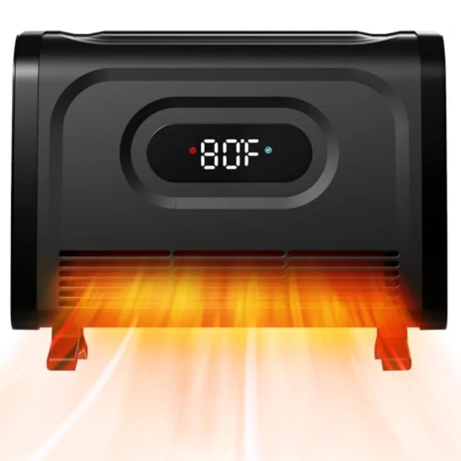 

Инфракрасный обогреватель с прикрепляемыми ножками Настенный обогреватель 1500 Вт с регулируемым термостатом Пульт дистанционного управления 12-часовой таймер Безопасность для детей L