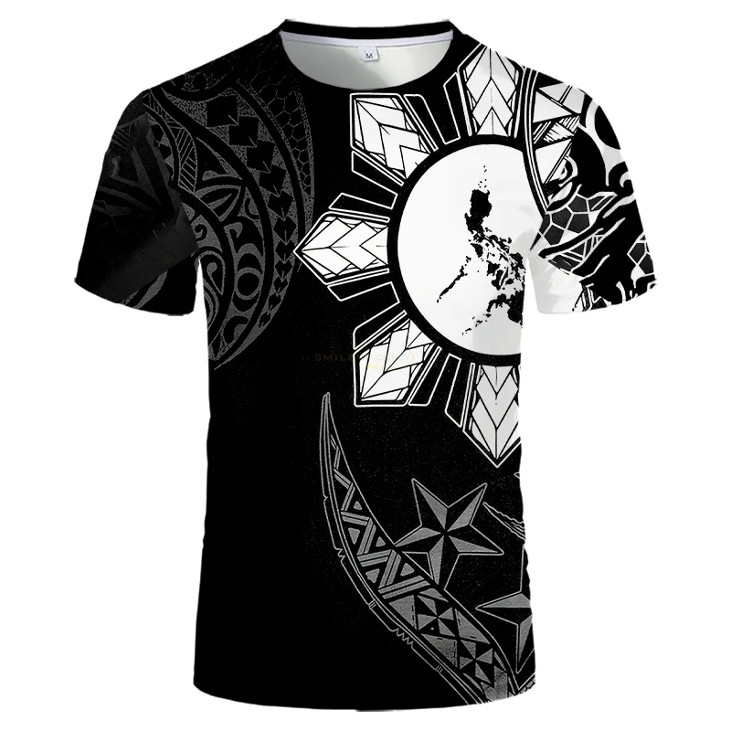 تي شيرت علم فلبيبين للرجال ، مطبوع ثلاثي الأبعاد ، تيشيرتات رياضية لكرة القدم ، تيشيرتات كاجوال برسومات ، تيشيرت صيفي ، تيشيرت جديد ،